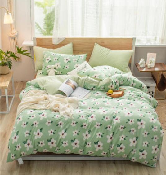 3D Green Flower 40277 Bed Pillowcases Quilt