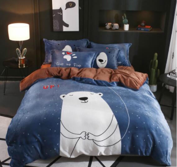 3D Cartoon Polar Bear 17030 Bed Pillowcases Quilt