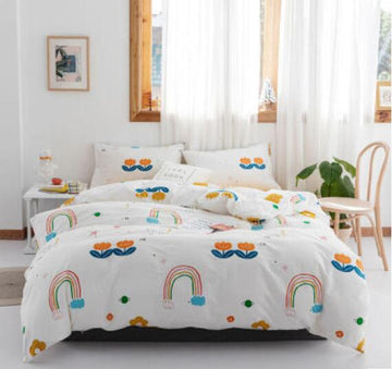 3D Rainbow Clouds 15106 Bed Pillowcases Quilt