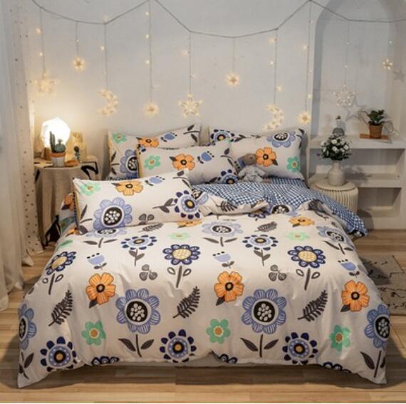 3D Blue Flowers 40306 Bed Pillowcases Quilt