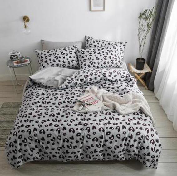 3D Black Leopard 15023 Bed Pillowcases Quilt