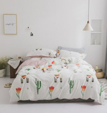 3D Cactus Flower 20345 Bed Pillowcases Quilt