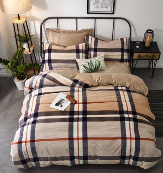 3D Khaki Check Pattern 20162 Bed Pillowcases Quilt
