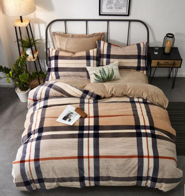 3D Khaki Check Pattern 20162 Bed Pillowcases Quilt
