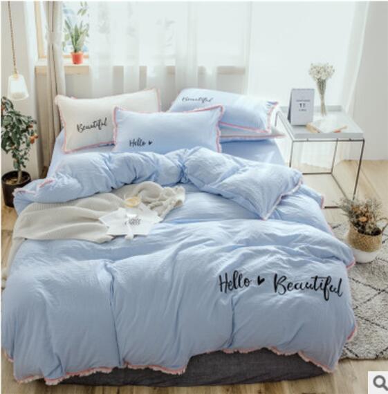 3D Light Blue 50004 Bed Pillowcases Quilt
