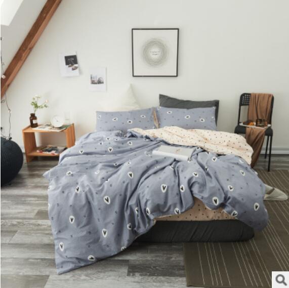 3D Grey Heart 20336 Bed Pillowcases Quilt