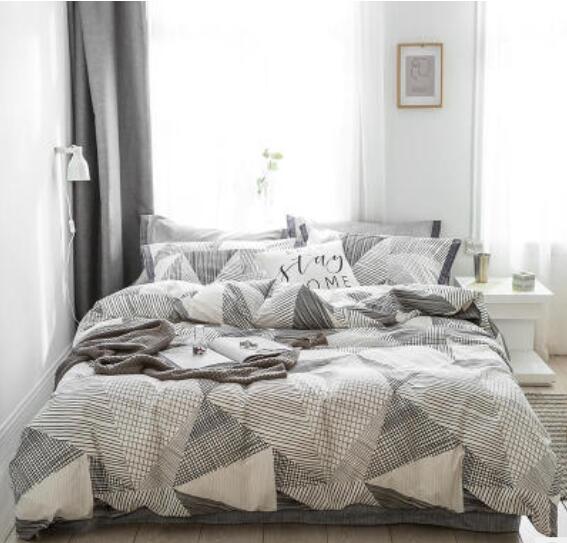 3D Gray Triangle 18103 Bed Pillowcases Quilt