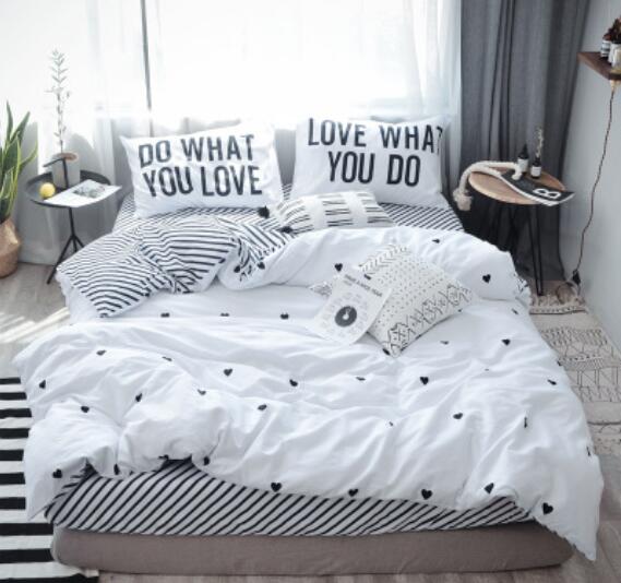3D Little Black Heart 20242 Bed Pillowcases Quilt