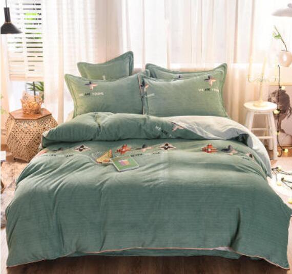 3D Green 20066 Bed Pillowcases Quilt