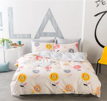 3D Colored Flowers 30293 Bed Pillowcases Quilt