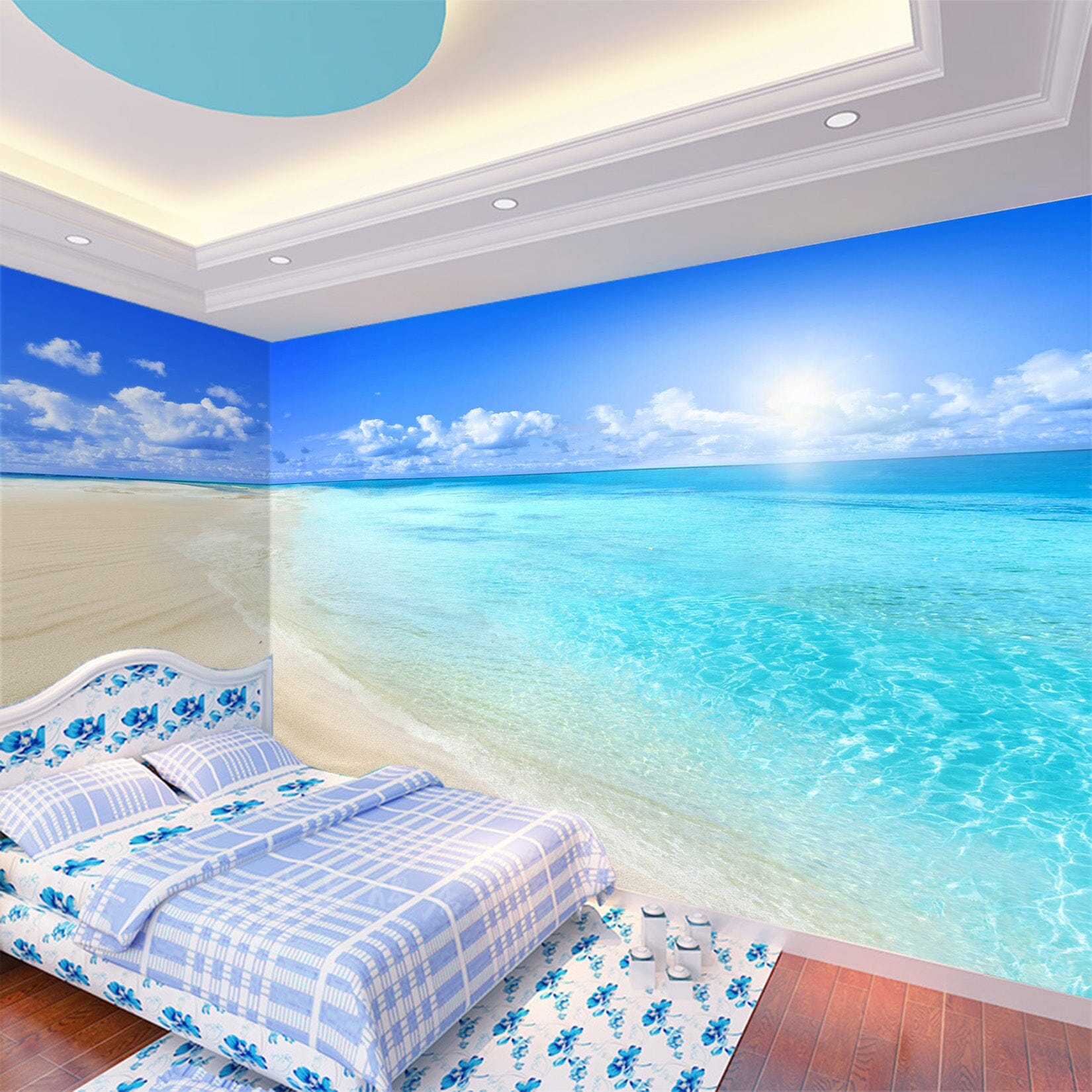 3D Blue Sea 1001 Wall Murals Wallpaper AJ Wallpaper 2 