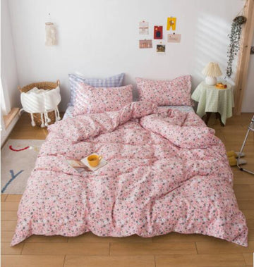 3D Red Floral 15104 Bed Pillowcases Quilt