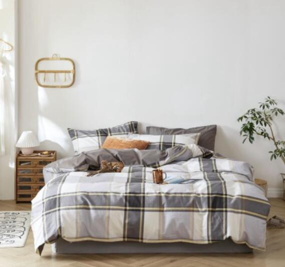3D Black Yellow Grid 30010 Bed Pillowcases Quilt