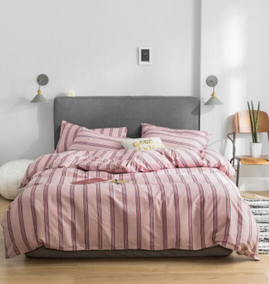 3D Pink Vertical Stripes 17127 Bed Pillowcases Quilt