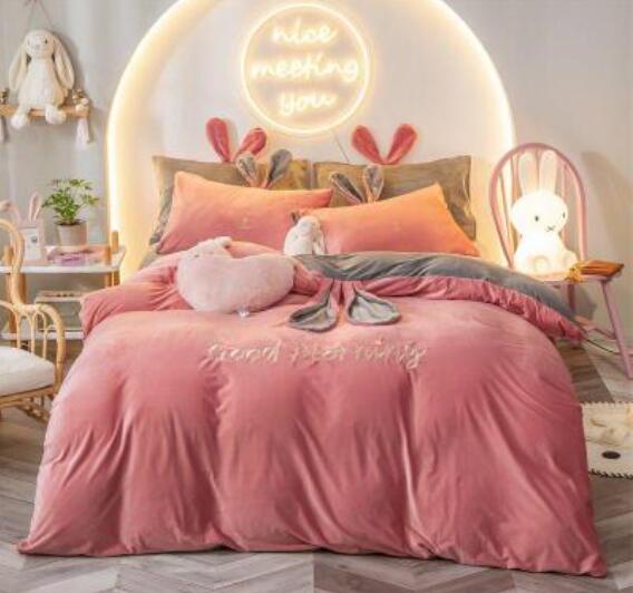 3D Pink Bunny 17048 Bed Pillowcases Quilt