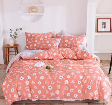 3D Orange Flower 17079 Bed Pillowcases Quilt