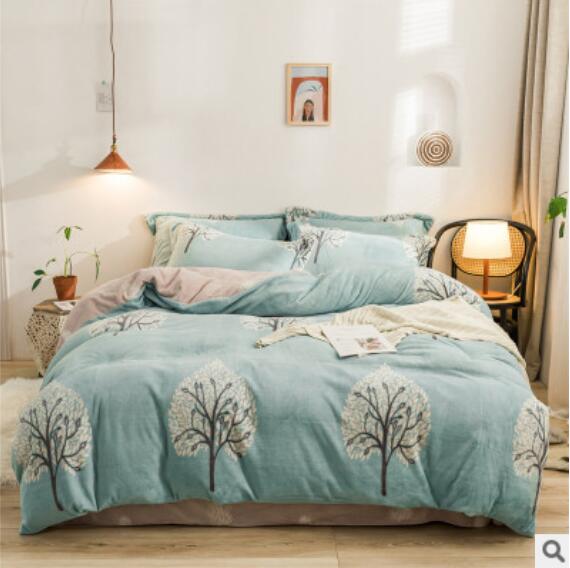 3D Light Blue Big Tree 20118 Bed Pillowcases Quilt
