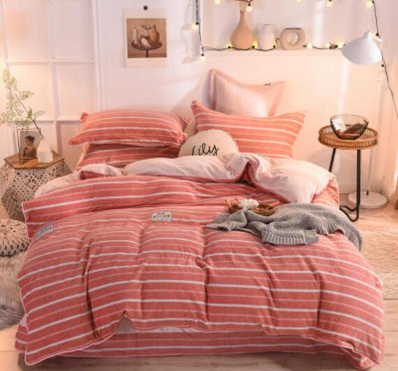 3D Red Stripes 20080 Bed Pillowcases Quilt