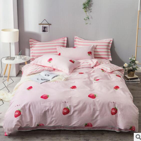 3D Strawberry Pattern 40004 Bed Pillowcases Quilt