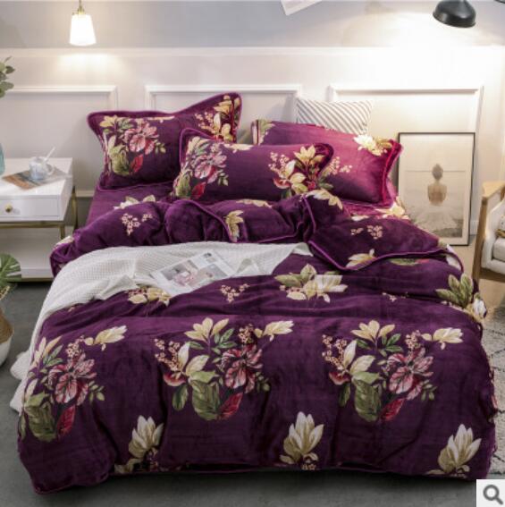 3D Purple Flowers 30248 Bed Pillowcases Quilt