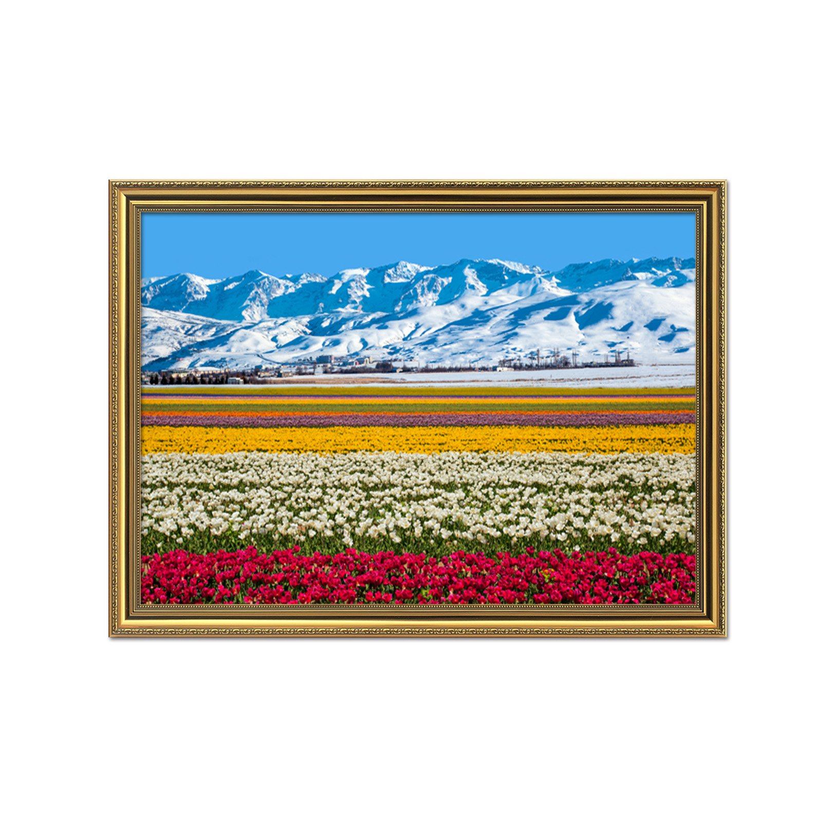 3D Flower Sea 189 Fake Framed Print Painting Wallpaper AJ Creativity Home 