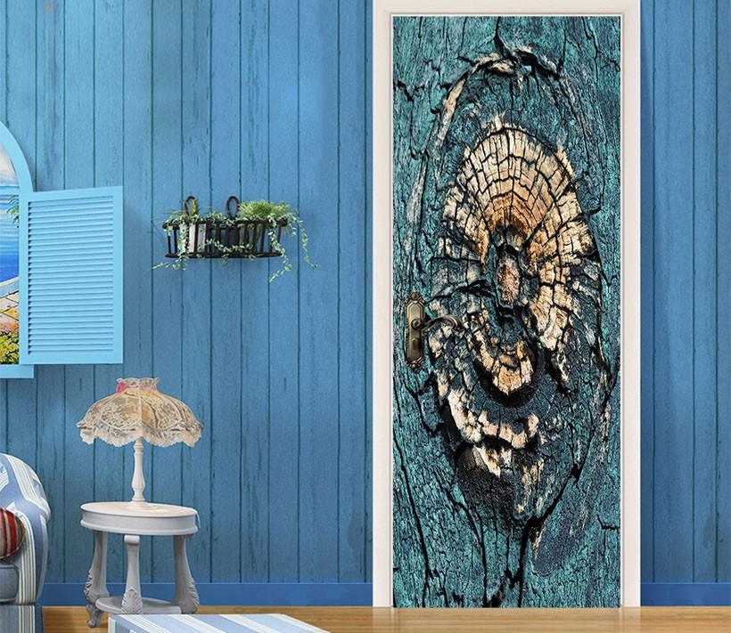 3D arboretum stump annual ring painting door mural Wallpaper AJ Wallpaper 