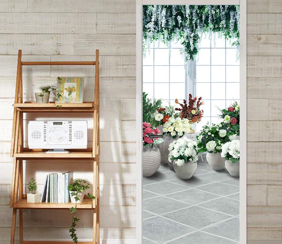 3D alley street building door mural Wallpaper AJ Wallpaper 