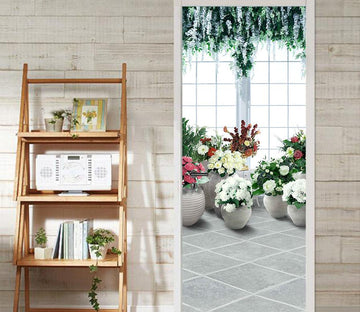 3D alley street building door mural Wallpaper AJ Wallpaper 