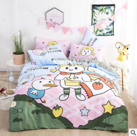3D Cartoon Duck Girl 50081 Bed Pillowcases Quilt