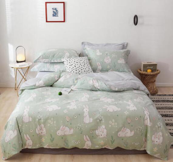 3D White Rabbit 20196 Bed Pillowcases Quilt