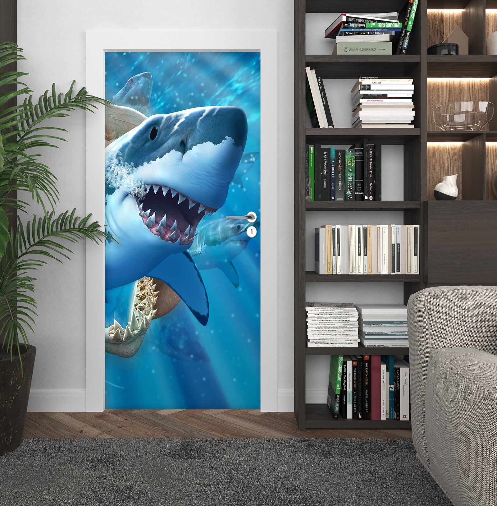 3D Shark 112137 Jerry LoFaro Door Mural