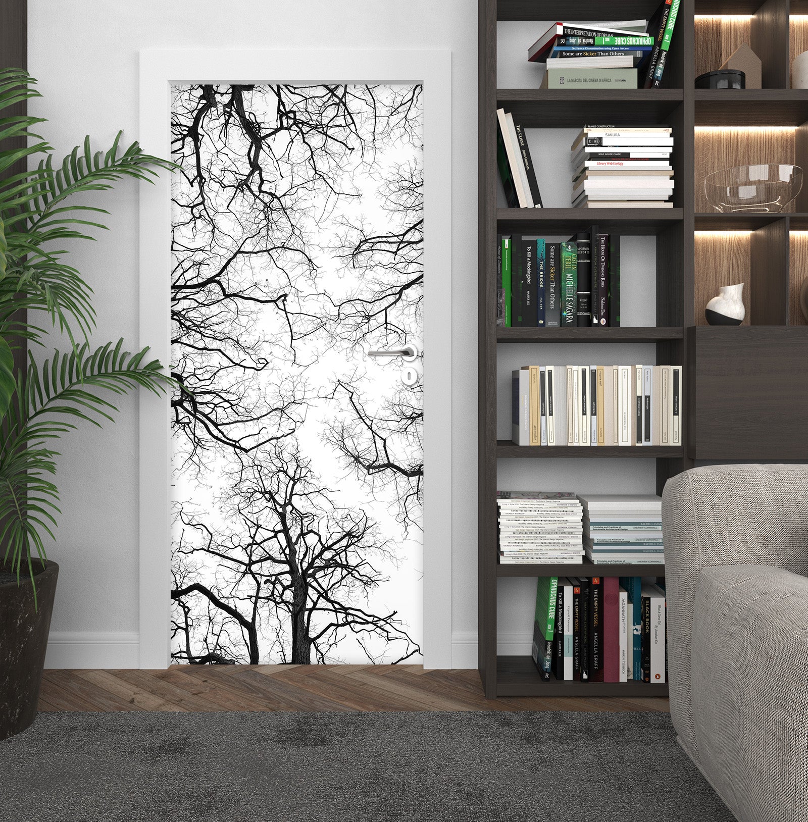 3D Tree Branches 106198 Assaf Frank Door Mural