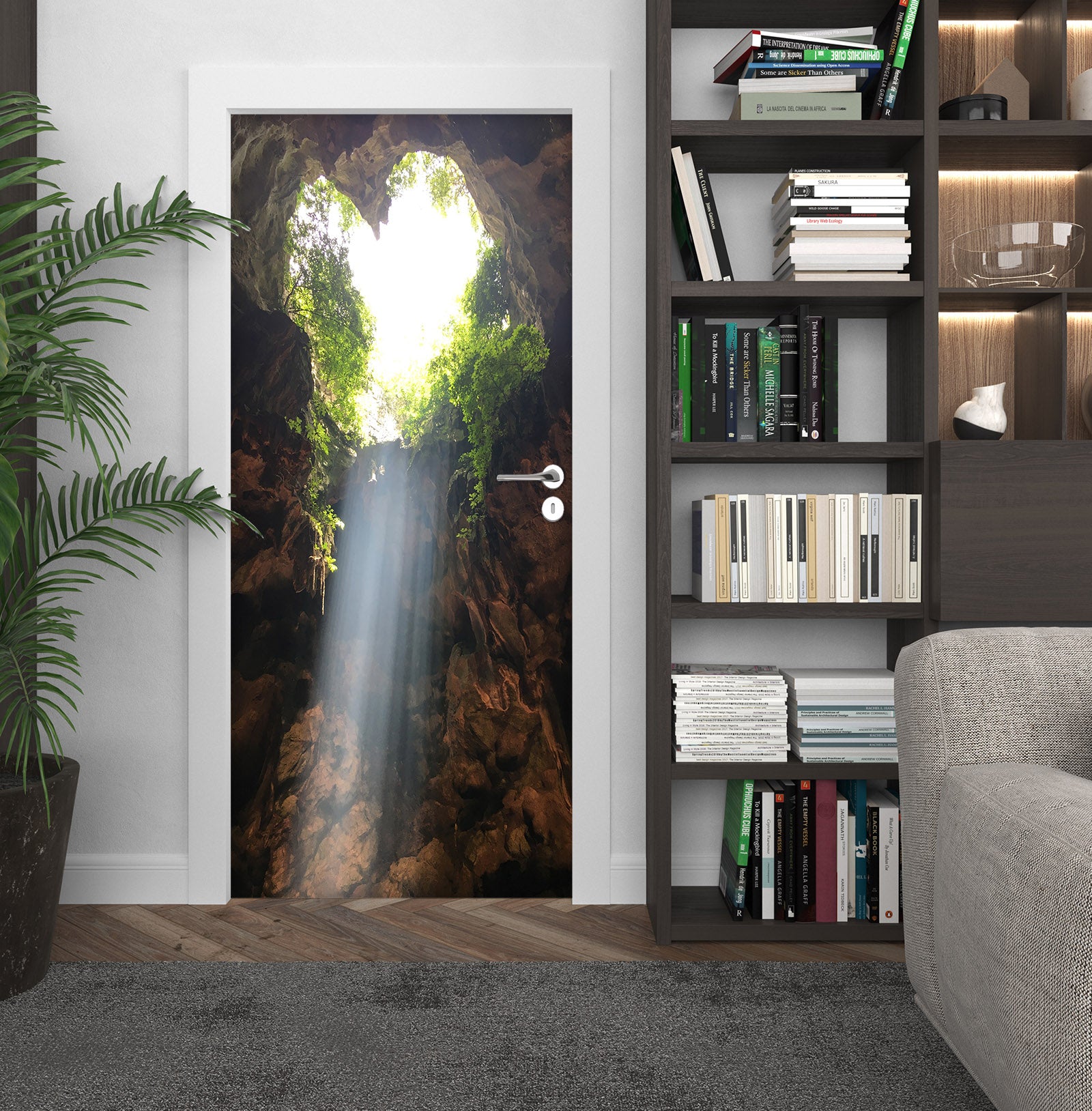 3D Stone Cave 25174 Door Mural