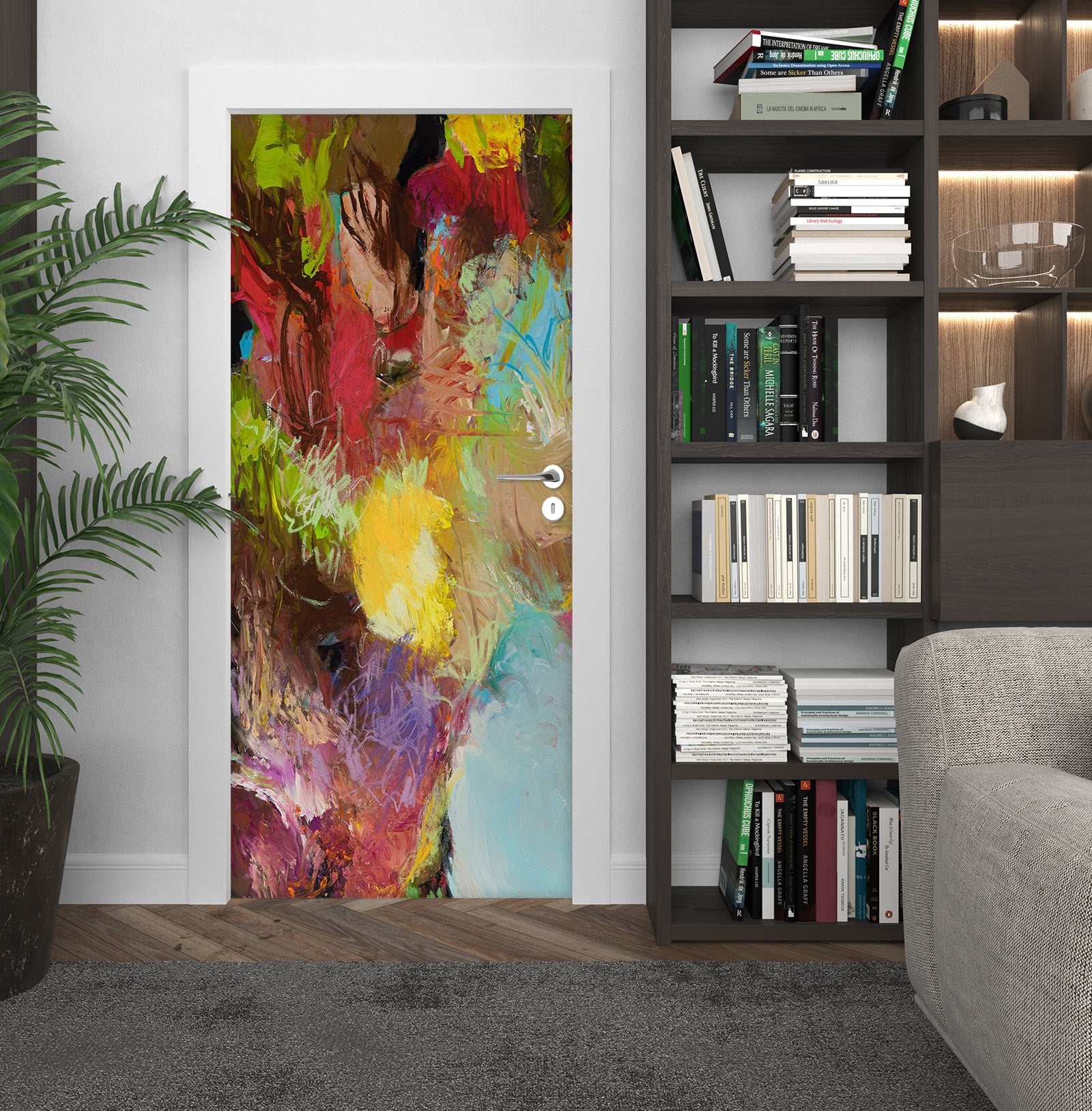 3D Colorful Paint Texture 10131 Allan P. Friedlander Door Mural