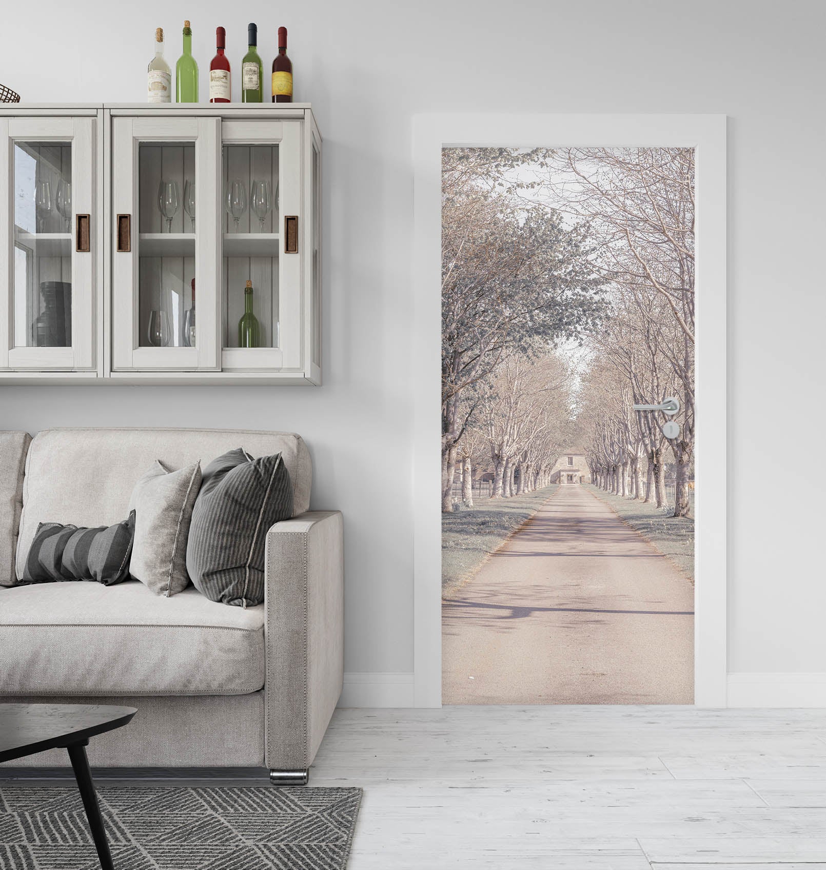 3D Retro Forest 5162 Assaf Frank Door Mural