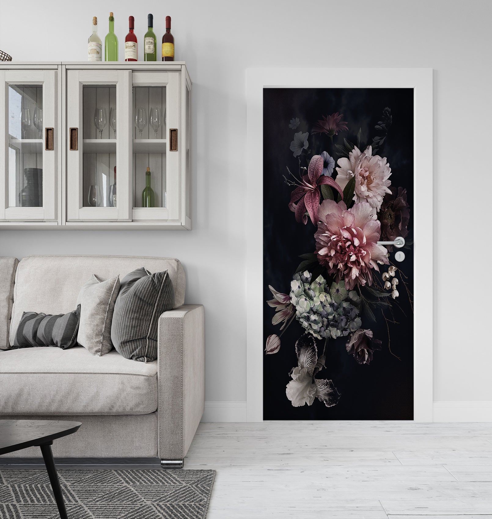 3D Flower Bush 25179 Door Mural