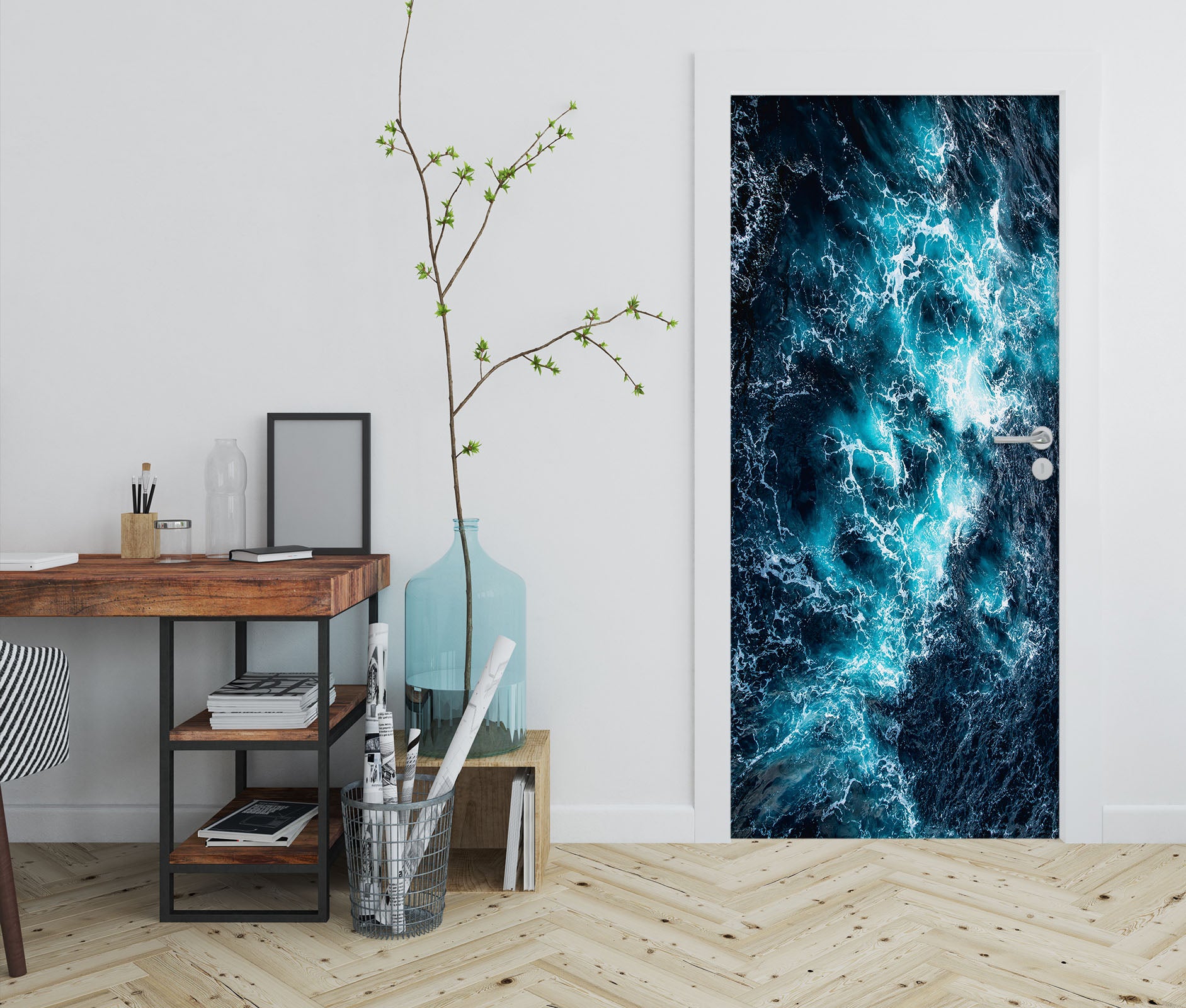 3D Sea Waves 21199 Door Mural