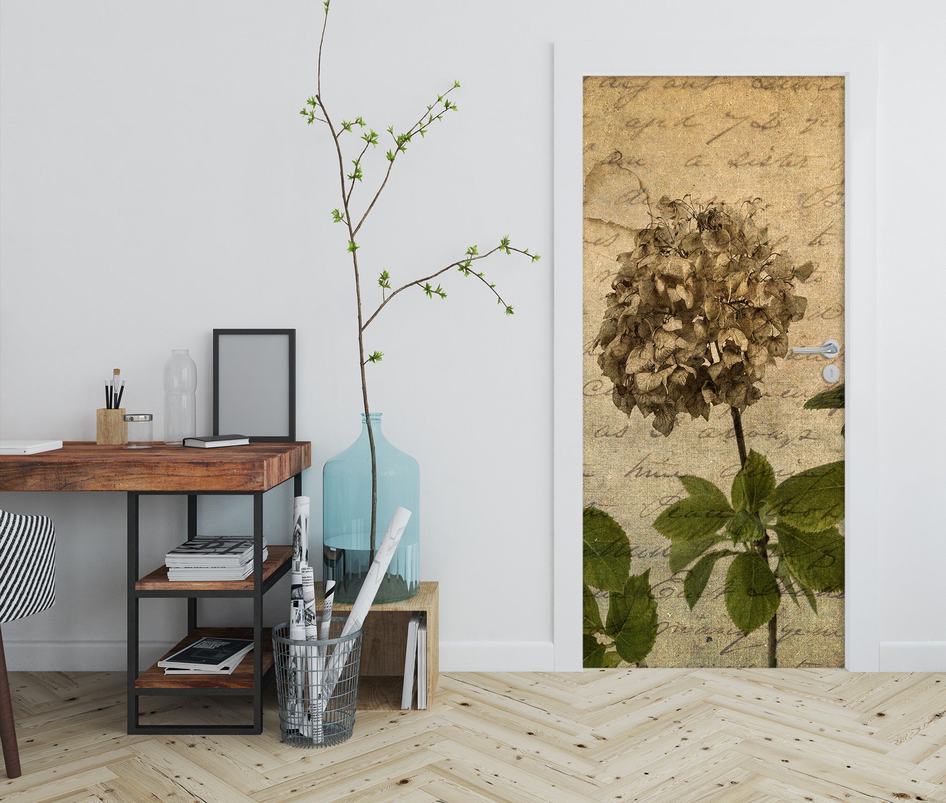 3D Flowers 10717 Assaf Frank Door Mural