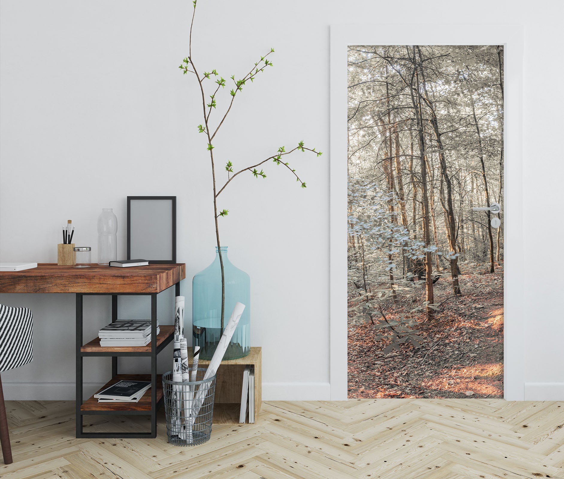 3D Small Trees 5080 Assaf Frank Door Mural