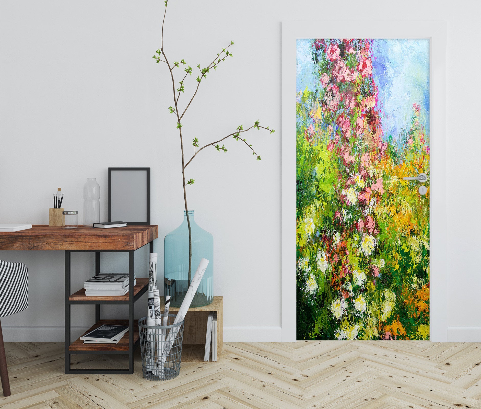 3D Flower Bush Vine 93108 Allan P. Friedlander Door Mural