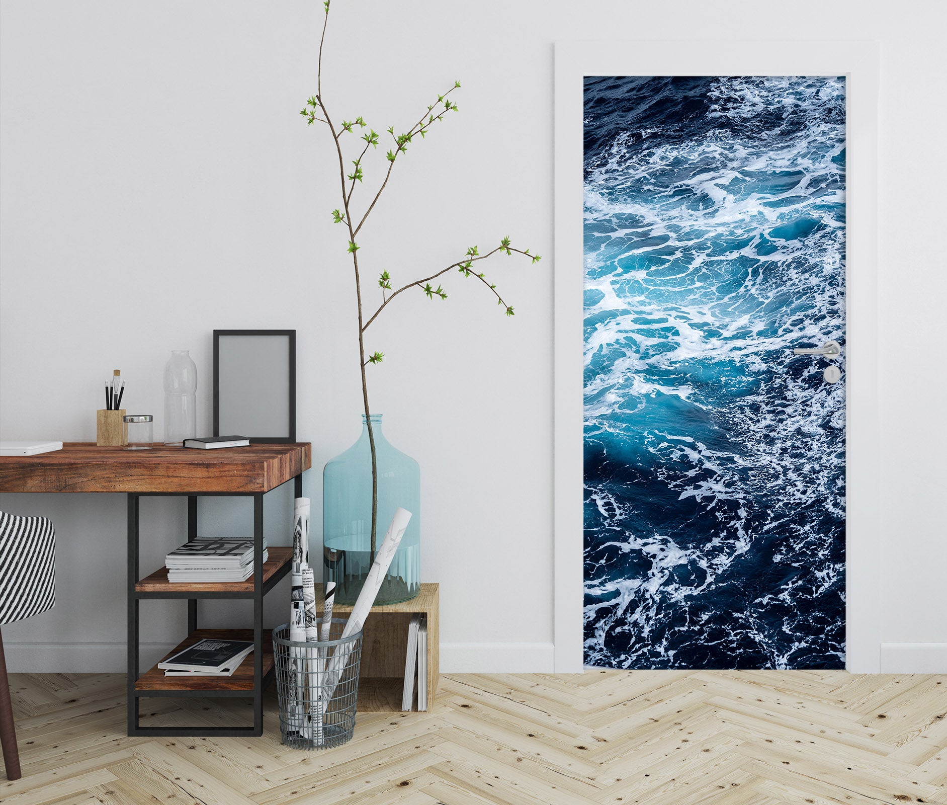 3D Waves Sea Surface 22011 Door Mural