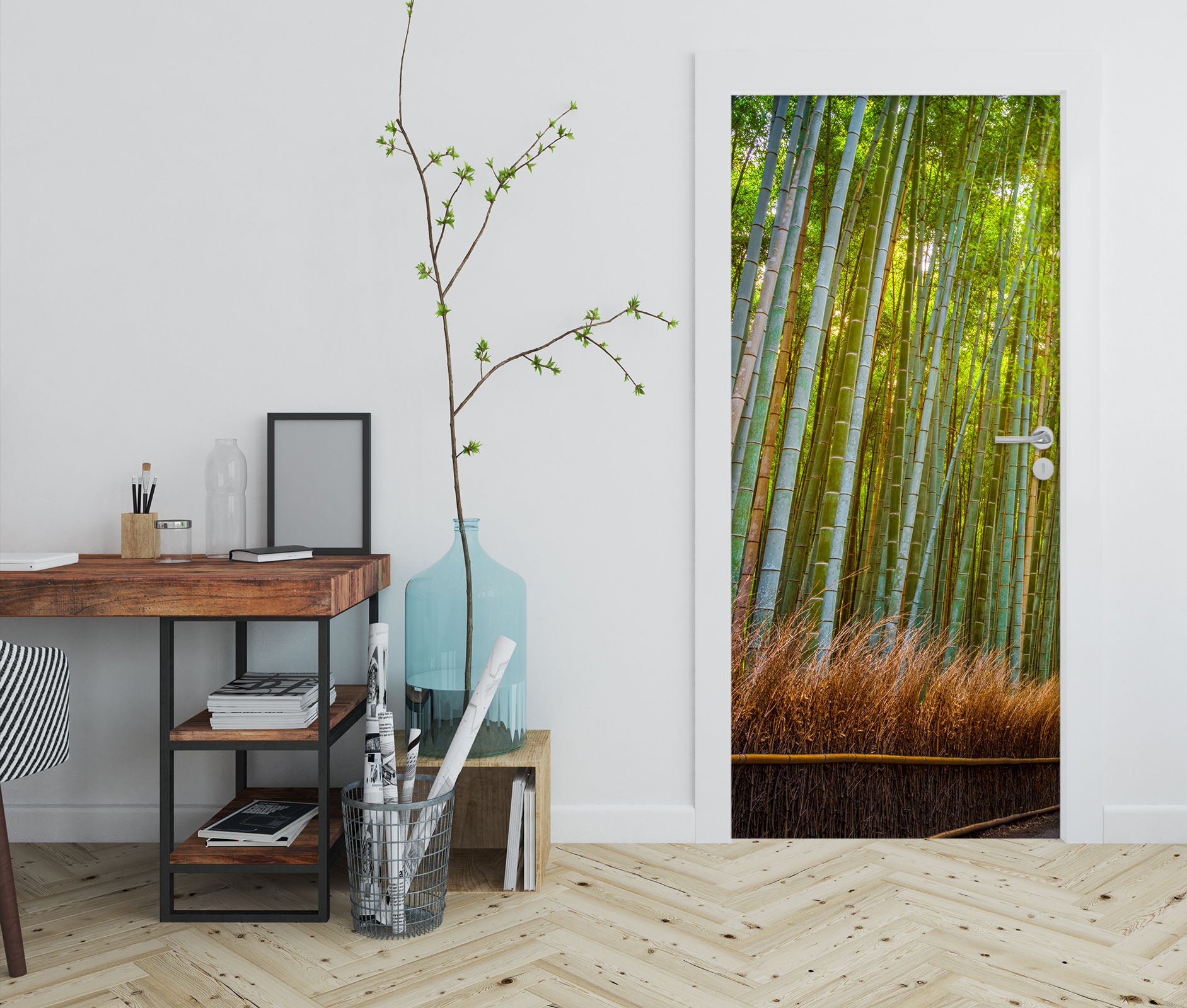 3D Bamboo Forest 11498 Marco Carmassi Door Mural