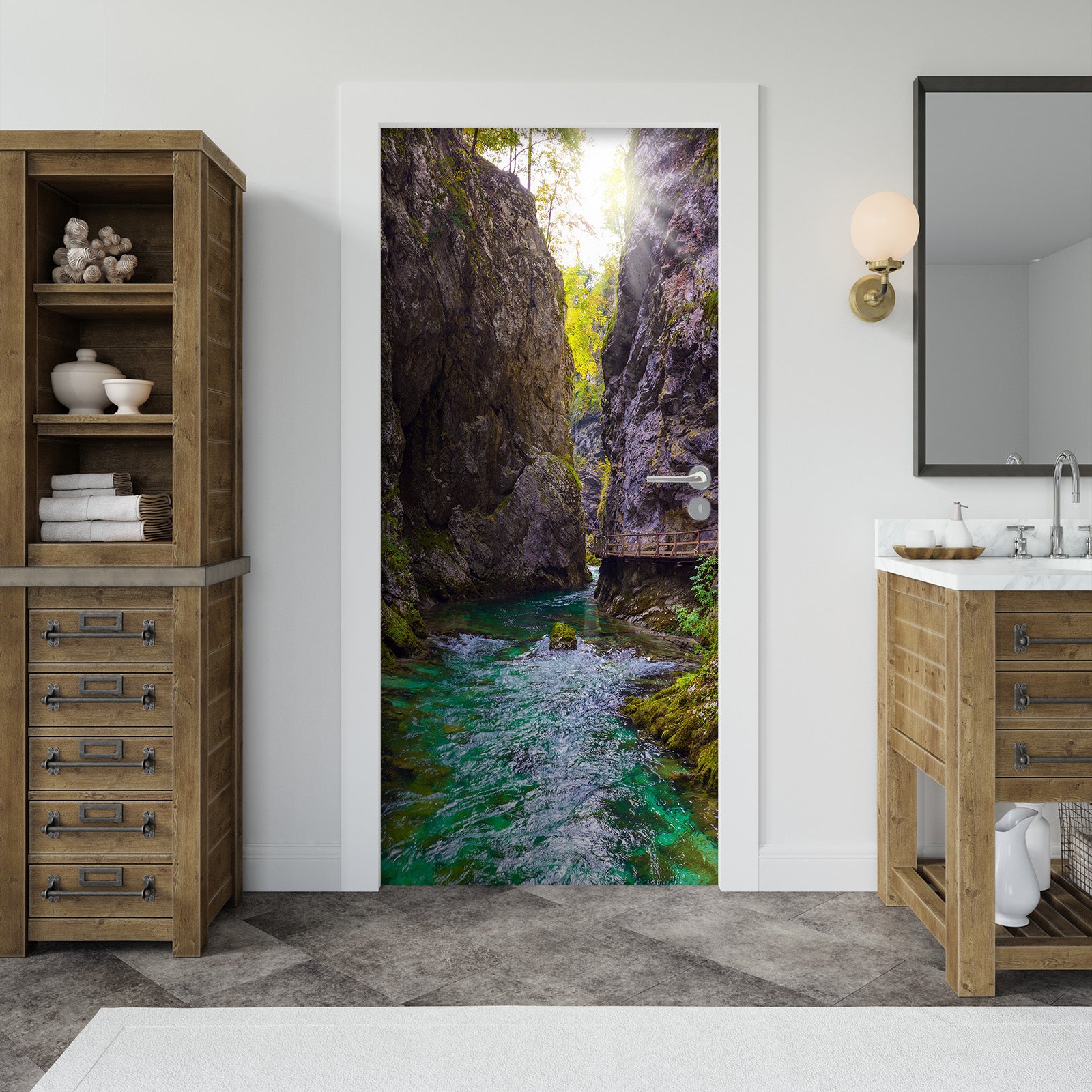 3D Mountain 25131 Door Mural