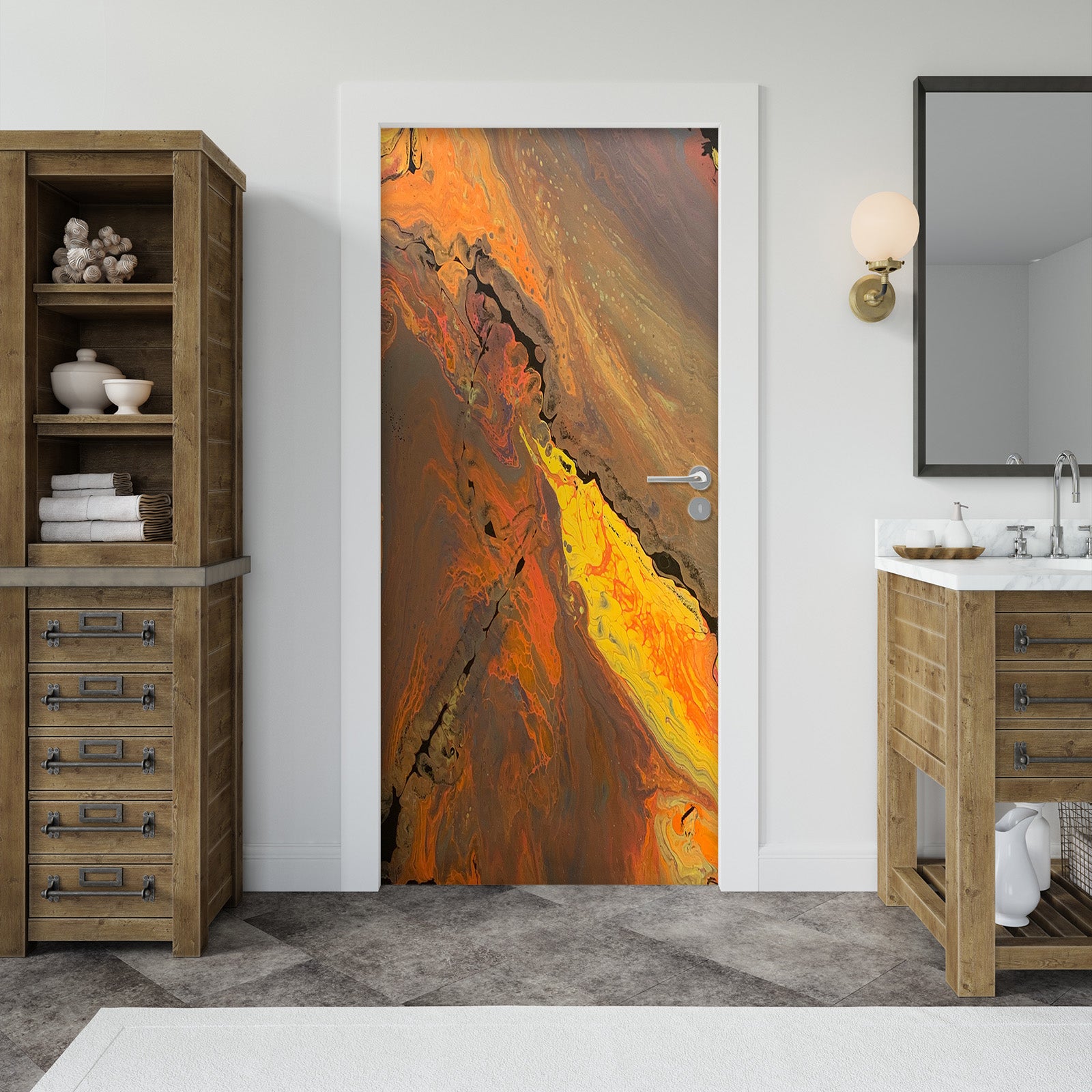 3D Brownish Yellow Paint Texture 9209 Valerie Latrice Door Mural