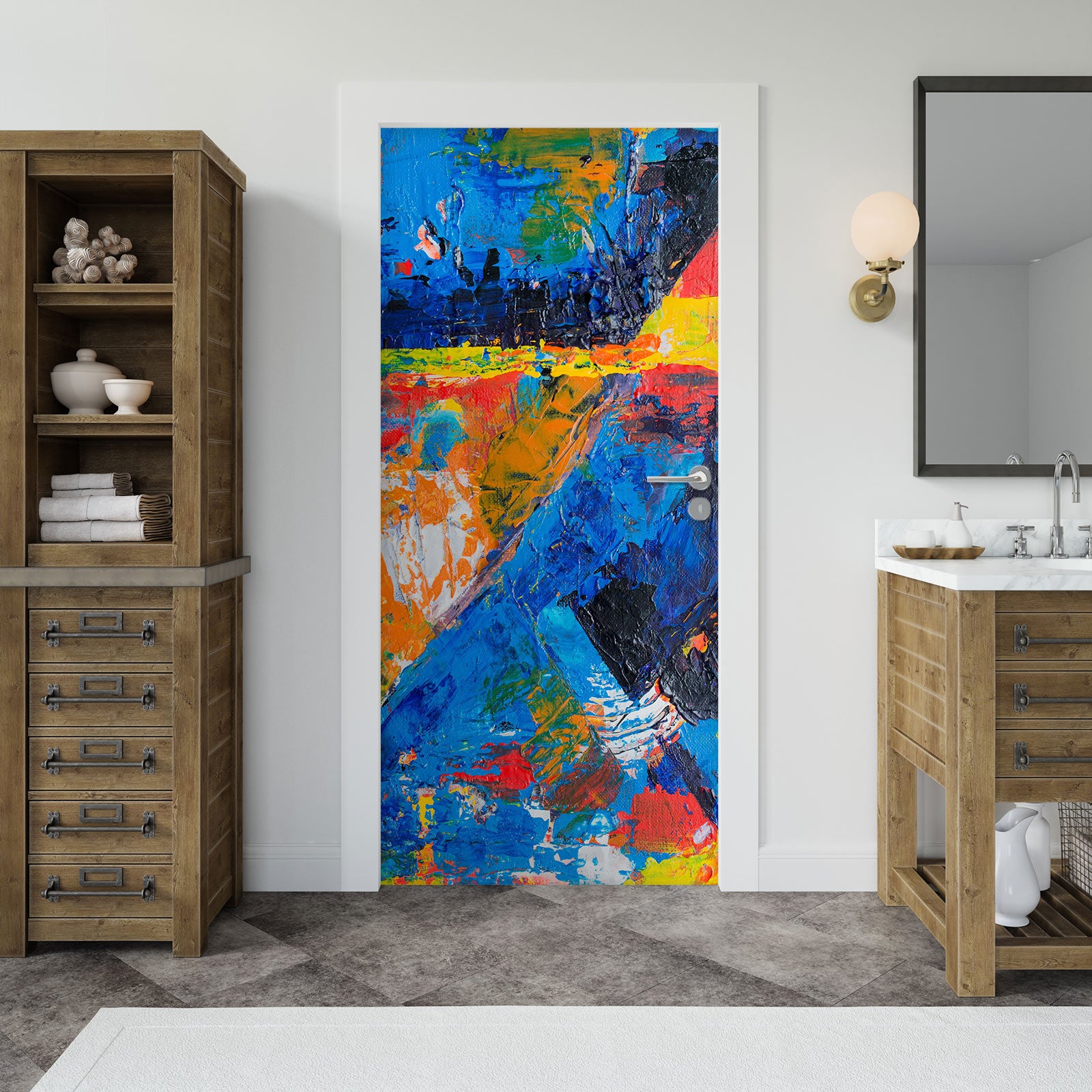 3D Colorful 24227 Door Mural