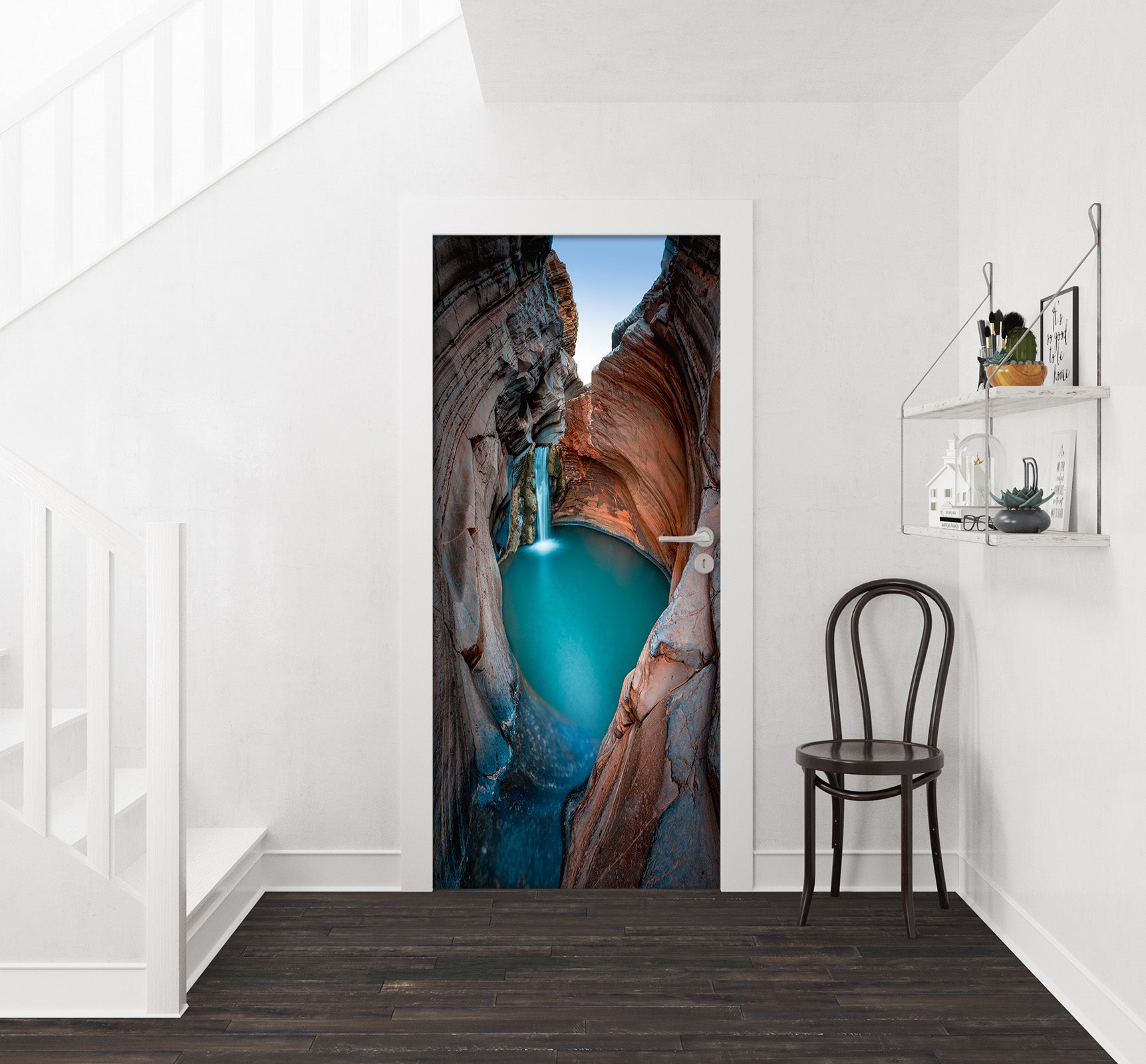 3D Stone Lake Water 25108 Door Mural