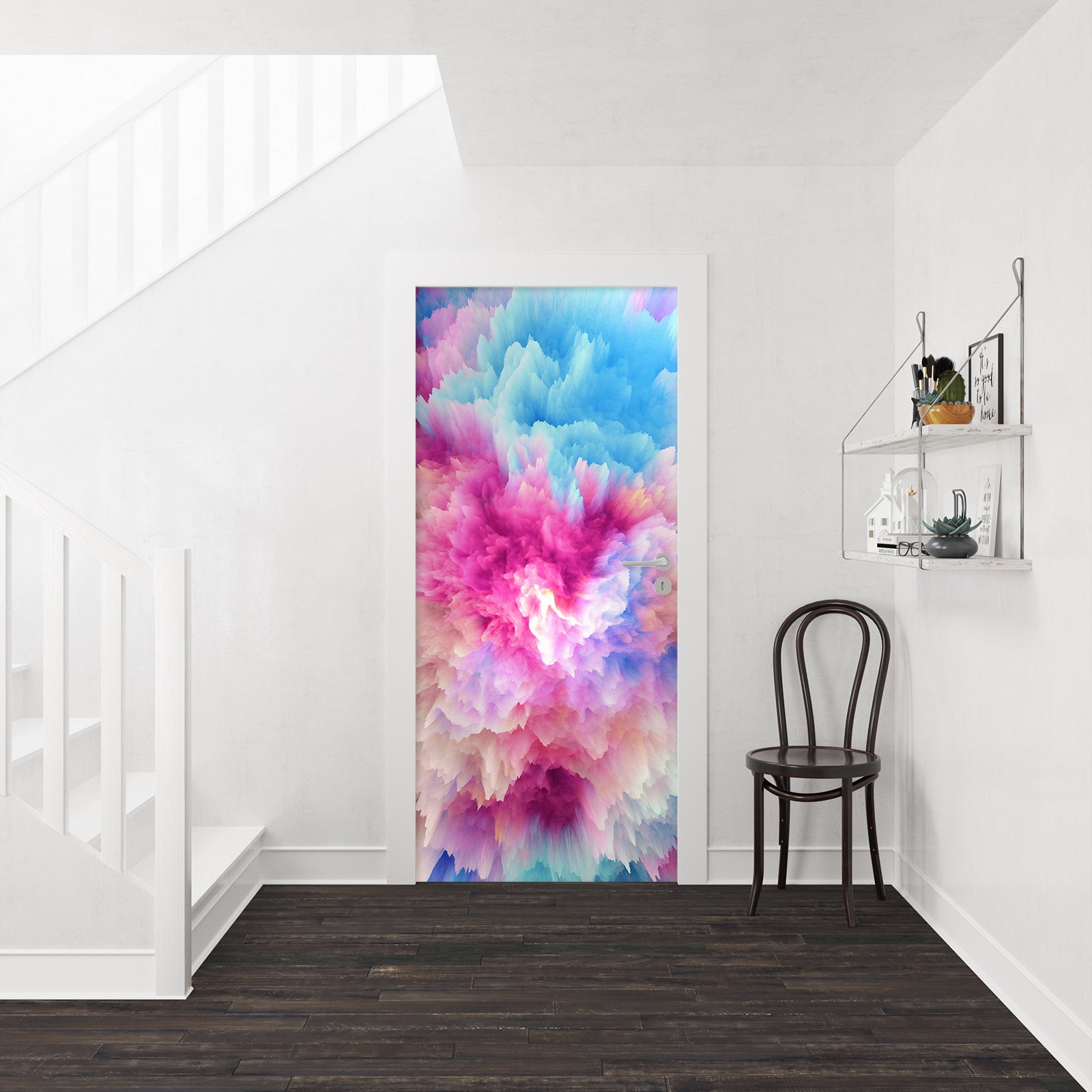 3D Blue Red 24186 Door Mural