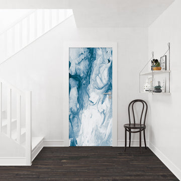 3D Blue White 24201 Door Mural