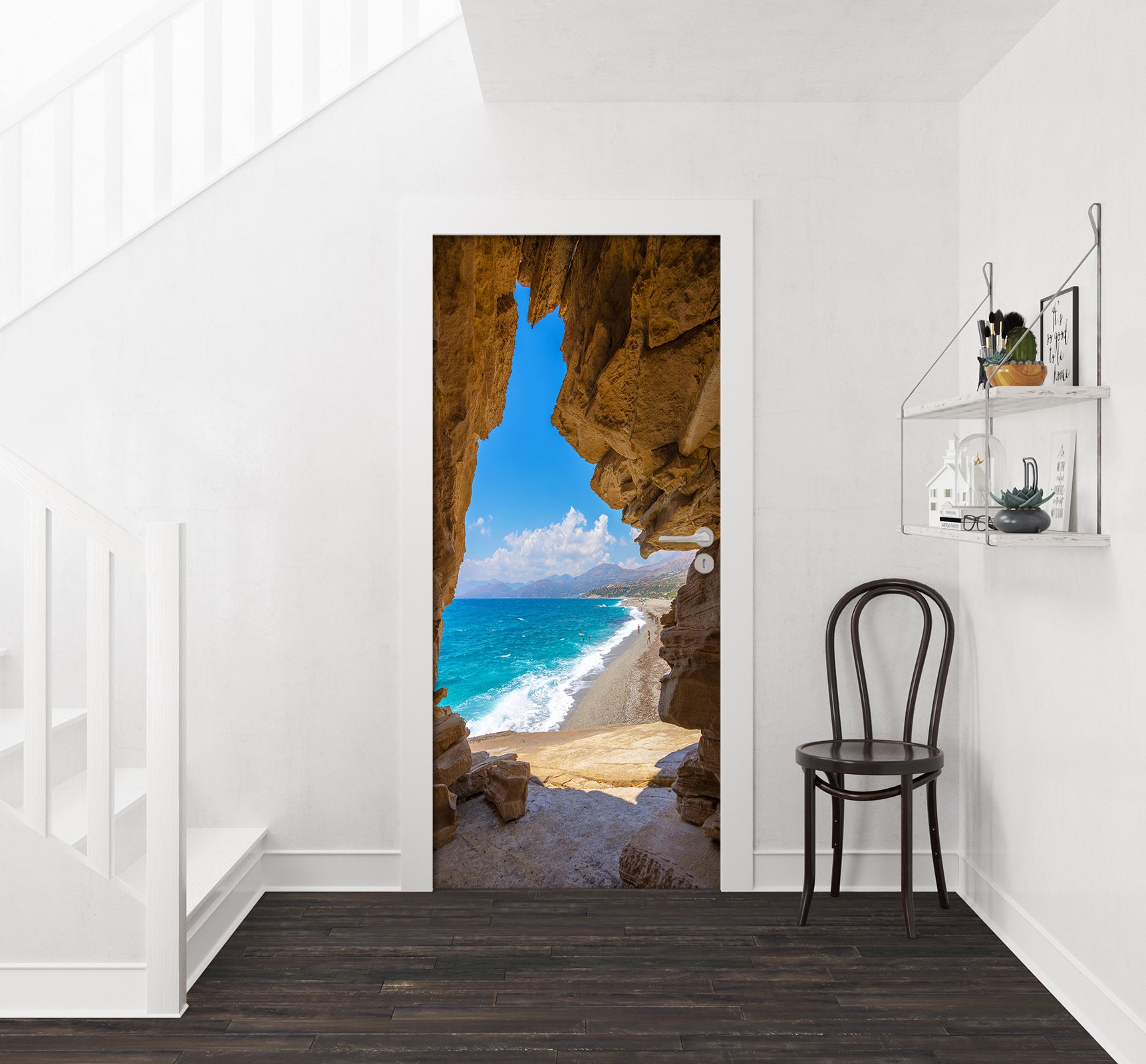 3D Seaside Cave 25100 Door Mural