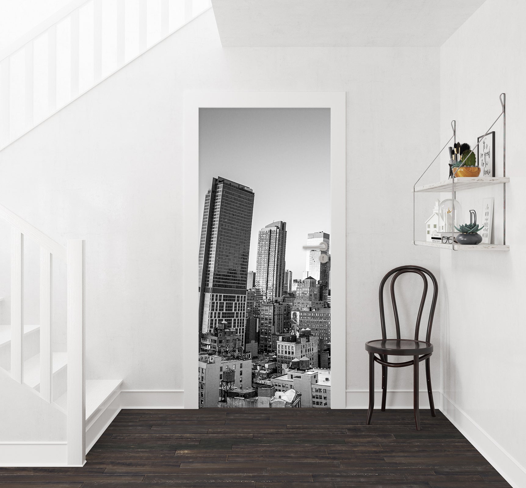 3D Grey Building 101152 Assaf Frank Door Mural